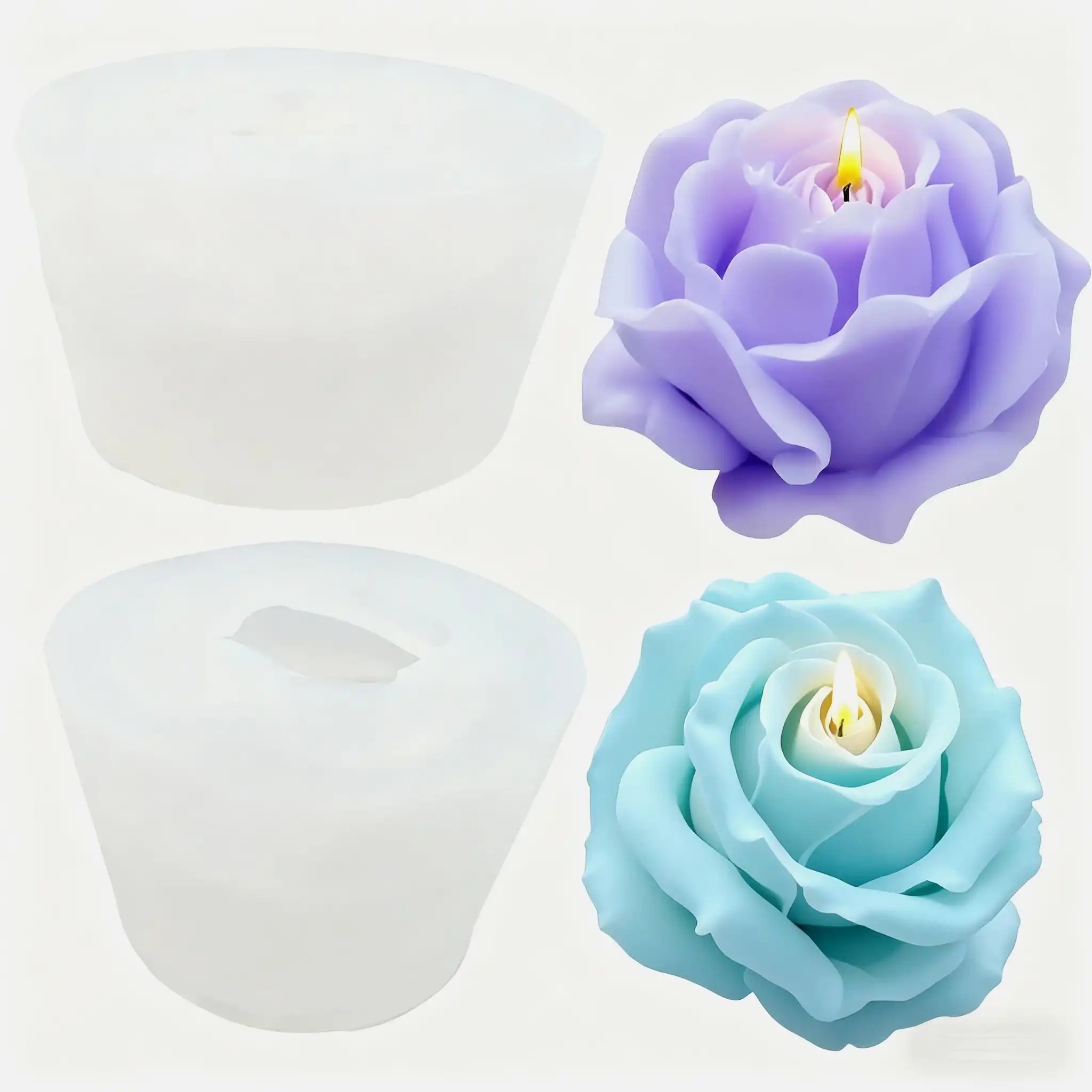 Soap Making Chemical - 2 Pezzi Romantici Stampi per Candele