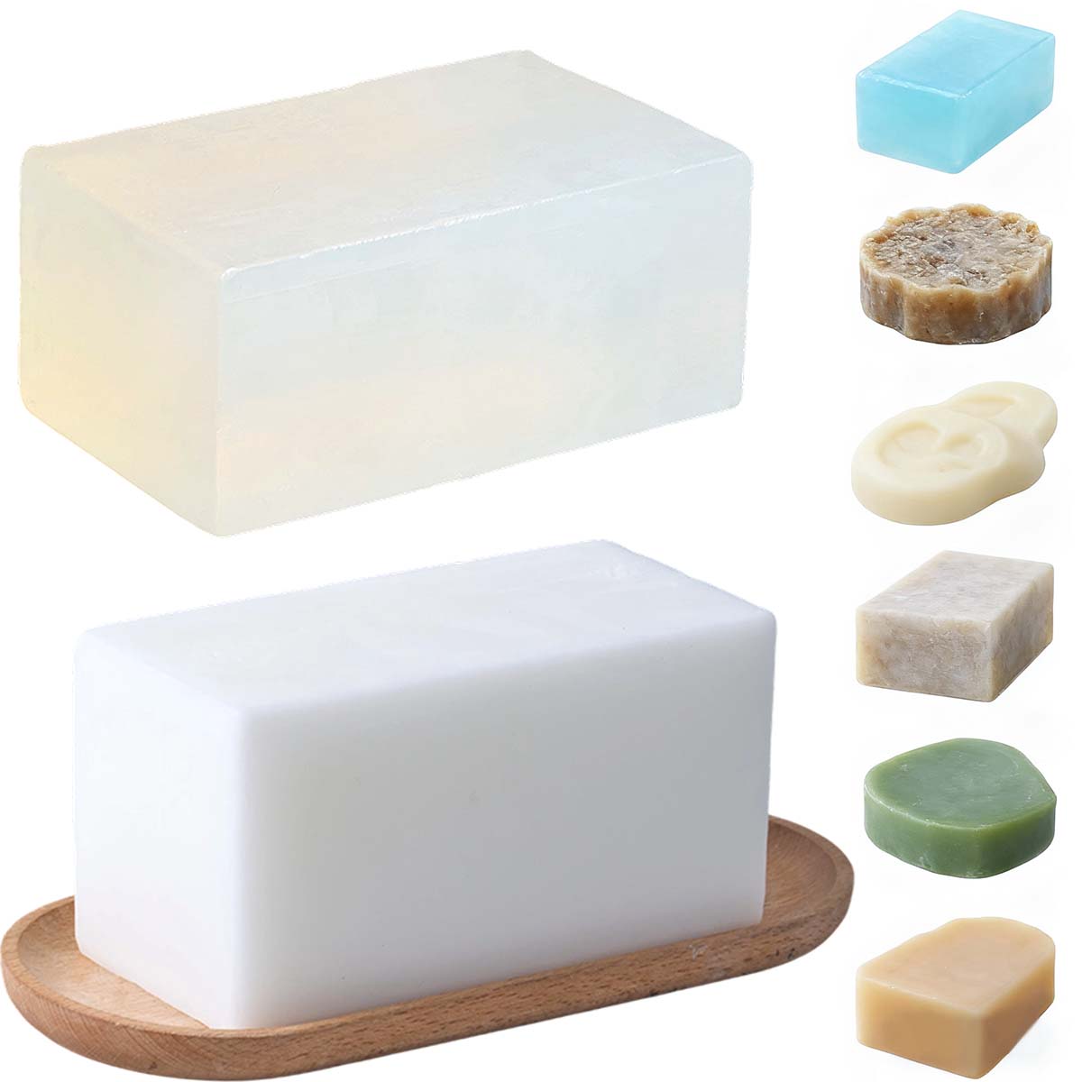 Soap Making For Beginners - 1000g Base di sapone bianco trasparente