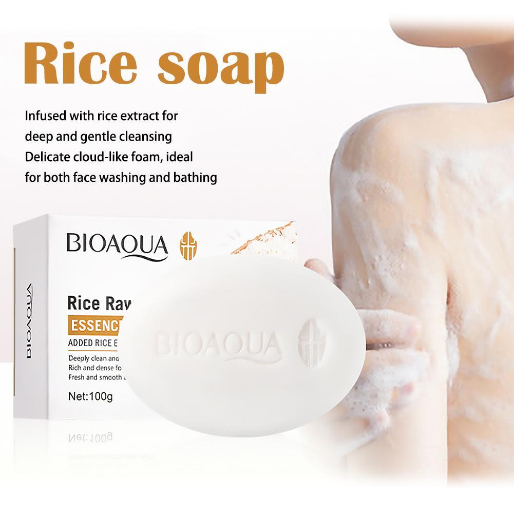 Castor Oil Soap - BIOAQUA Sapone Viso al Riso Bianco,