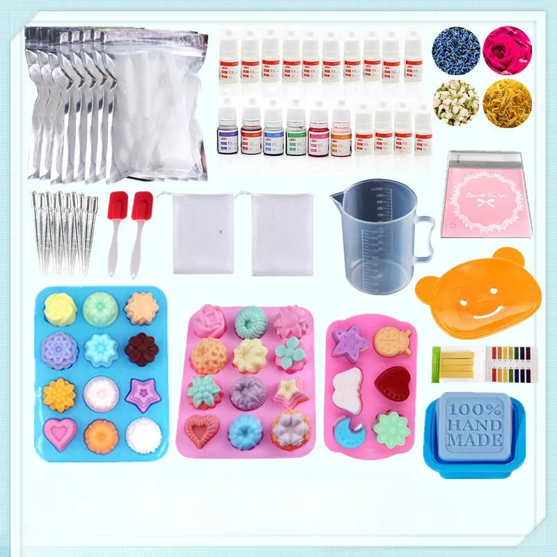 Soap Making Natural Ingredients - Kit di materiali essenziali fatti a